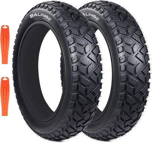 1/2 Pack with Tube/no Tube Fat Tire for Ebike Mountain Bike Heavy Duty High-Performance Wear-Resistant E-Bike Mountain Snow Bike Tire 20" x 4" (Black-1/2 Tires 1/2 Tubes 2levers) in Saudi Arabia