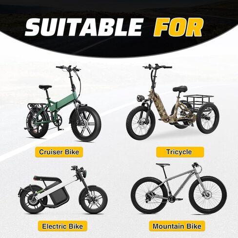 1/2 Pack with Tube/no Tube Fat Tire for Ebike Mountain Bike Heavy Duty High-Performance Wear-Resistant E-Bike Mountain Snow Bike Tire 20" x 4" (Black-1/2 Tires 1/2 Tubes 2levers) in Saudi Arabia