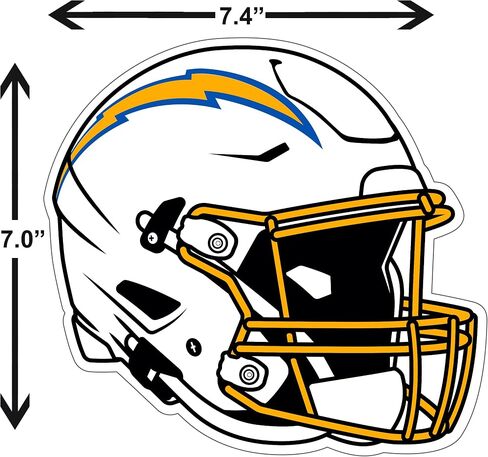 Siskiyou Sports NFL Los Angeles Chargers Helmet Auto Decal, Team Colors, One Size in Saudi Arabia