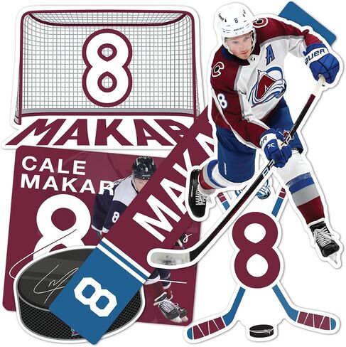 Desert Cactus Colorado Avalanche Sticker Team NHL National Hockey League Player Vinyl Decal Laptop Water Bottle Car Scrapbook (Type P2 - Cale Makar) in Saudi Arabia