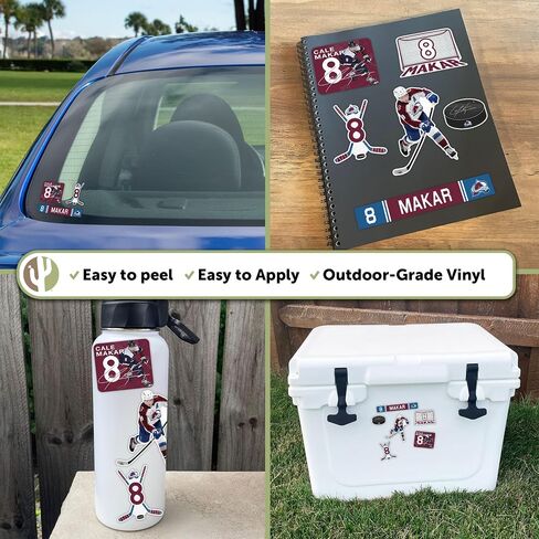 Desert Cactus Colorado Avalanche Sticker Team NHL National Hockey League Player Vinyl Decal Laptop Water Bottle Car Scrapbook (Type P2 - Cale Makar) in Saudi Arabia