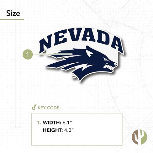 Desert Cactus University of Nevada Reno UNR Wolf Pack Vinyl Decal Laptop Water Bottle Car Scrapbook Sticker (IND 00001a) in Saudi Arabia