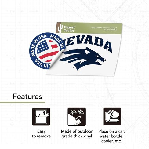 Desert Cactus University of Nevada Reno UNR Wolf Pack Vinyl Decal Laptop Water Bottle Car Scrapbook Sticker (IND 00001a) in Saudi Arabia