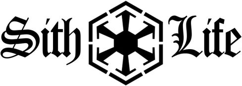 Sith Life 8" Vinyl Sticker Car Decal (8" Black) in Saudi Arabia