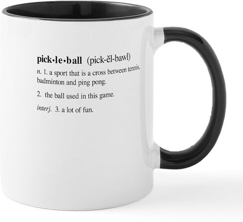 كوب CafePress Pickleball تعريف 11 أونصة (325 مل) كوب قهوة من السيراميك in Kuwait