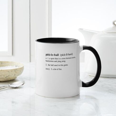 كوب CafePress Pickleball تعريف 11 أونصة (325 مل) كوب قهوة من السيراميك in Kuwait