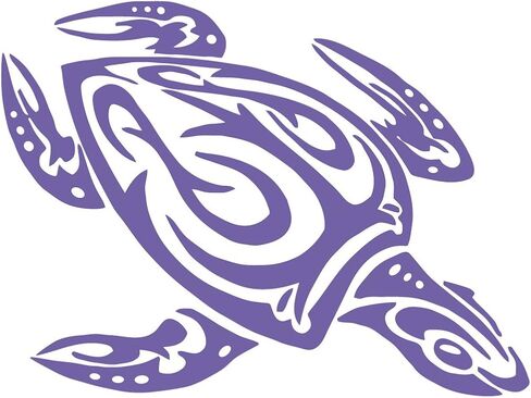 ملصق نافذة من الفينيل على شكل سلحفاة البحر القبلية وحش الماء Honu باللون الأسود in Kuwait