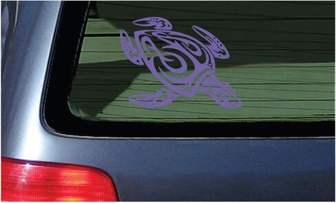 ملصق نافذة من الفينيل على شكل سلحفاة البحر القبلية وحش الماء Honu باللون الأسود in Kuwait