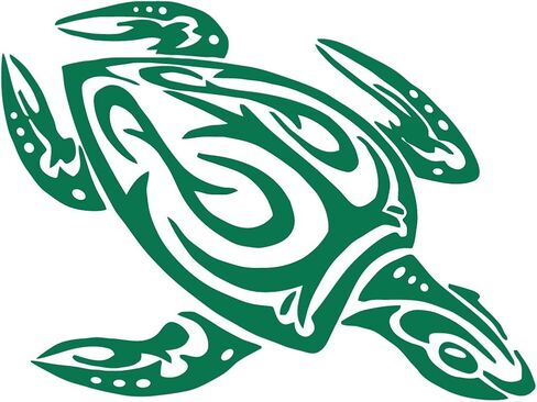 Sea Turtle Tribal Water Monster Vinyl Window Decal Sticker Honu Black in Kuwait