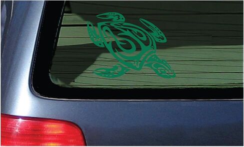 Sea Turtle Tribal Water Monster Vinyl Window Decal Sticker Honu Black in Kuwait