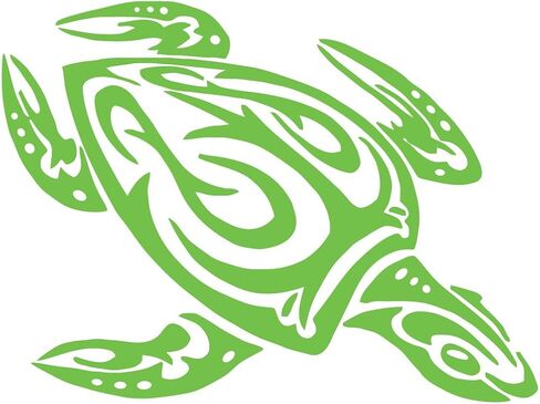 Sea Turtle Tribal Water Monster Vinyl Window Decal Sticker Honu Black in Kuwait