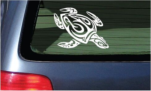 Sea Turtle Tribal Water Monster Vinyl Window Decal Sticker Honu Black in Kuwait