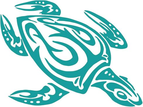 Sea Turtle Tribal Water Monster Vinyl Window Decal Sticker Honu Black in Kuwait