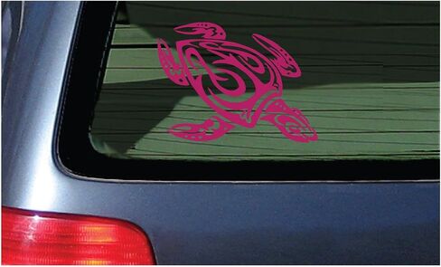 Sea Turtle Tribal Water Monster Vinyl Window Decal Sticker Honu Black in Kuwait