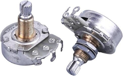 2PCS Alpha Audio Taper Brass Long Shaft A500K Potentiometer(POT) For Electric Guitar Bass A250K/B250K/A500K/B500K in Saudi Arabia