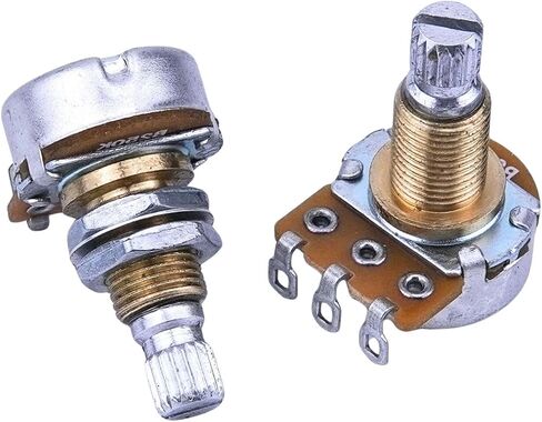 2PCS Alpha Audio Taper Brass Long Shaft A500K Potentiometer(POT) For Electric Guitar Bass A250K/B250K/A500K/B500K in Saudi Arabia