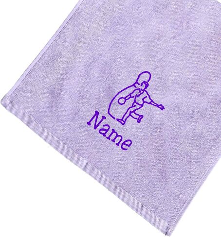 Personalized Cotton Bowling Towel with Embroidered Name with Clip (Pink - Embroidered Name) in Saudi Arabia