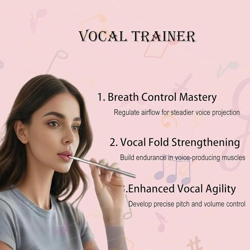 مجموعة أدوات التدريب الصوتي على شكل مصاصة غناء - أداة SOVT مكونة من 4 ماصات معدنية مع فرشاة تنظيف وأنبوب سفر من الخيزران، مدرب صوتي للغناء والتدريب الصوتي/المساعدة العلاجية، محمول للمطربين ومكبرات الصوت والمدربين in Kuwait