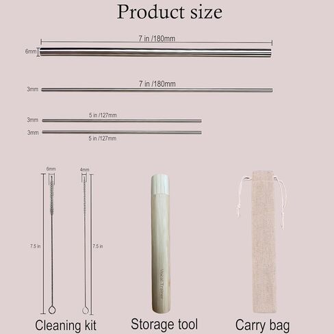 مجموعة أدوات التدريب الصوتي على شكل مصاصة غناء - أداة SOVT مكونة من 4 ماصات معدنية مع فرشاة تنظيف وأنبوب سفر من الخيزران، مدرب صوتي للغناء والتدريب الصوتي/المساعدة العلاجية، محمول للمطربين ومكبرات الصوت والمدربين in Kuwait