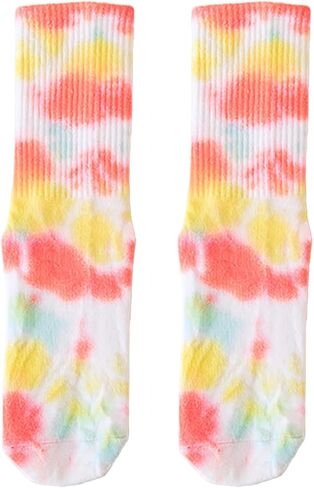Women's Glue Socks, Tie-dye Color Yoga Non-Slip Long Socks, Fitness Non-Slip Socks, Colorful Socks in Saudi Arabia
