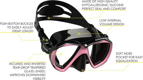 Cressi Adult Snorkeling Kit: Mask + Snorkel, Dual Lens Mask Made of Soft Silicone: Perfect Seal Ranger & Tao in Saudi Arabia