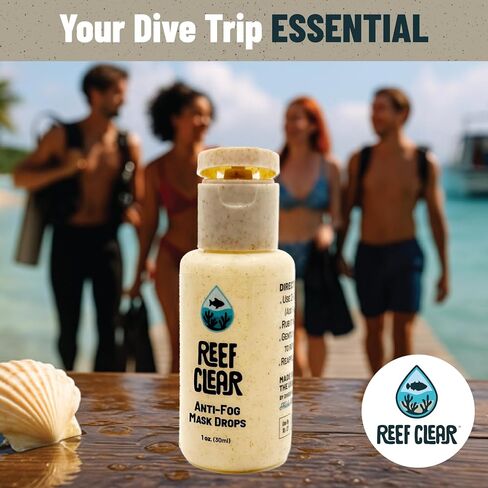(2-Pack) Powerful Anti-Fog Mask Drops Supporting 3X Plastic Clean-Up for Each Bottle. Tear-Free, Plant-Sourced, Reef-Safe, in a Bio-Plastic Bottle for Snorkeling, Scuba Diving, and More. in Saudi Arabia