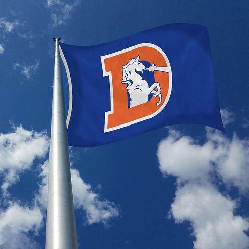 Rico Industries NFL Denver Broncos 3-Foot by 5-Foot Single Sided Banner Flag with Grommets in Saudi Arabia