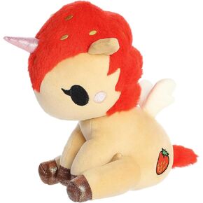 Aurora® Enchanting ©Tokidoki Delicious Unicorno Strawberry Stuffed Animal - Bright & Colorful Design - Showpiece Plush - Orange 8.5 Inches in Kuwait