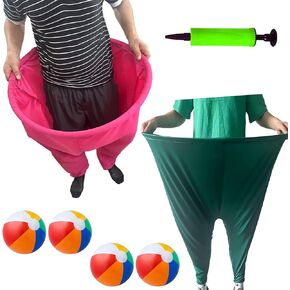 Granny Pants Yard Game Set with Bouncy Balls & Pump,Giant Stretchy Pants, Fun Tossing Games Props for Outdoor Parties, Group Gatherings, Adults and Family in Saudi Arabia