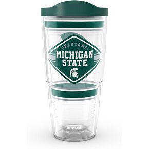 Tervis Michigan State Spartans - First String Made in USA Double Walled Insulated Tumbler Travel Cup Keeps Drinks Cold & Hot, 24oz, Classic in Kuwait