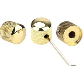 3Pcs Black Nickel Guitar Knobs Metal Dome Volume Tone 6mm Control Knurled Knob for Fender Strat Telecaster Guitar Bass Accessories (Black Nickel) in Saudi Arabia