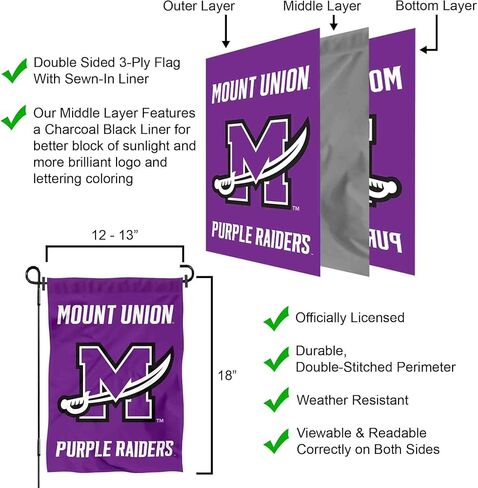 شركة College Flags & Banners Co. Mount Union Raiders Wordmark Logo Garden Banner Flag in Kuwait