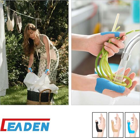 شريط علم الحركة IEADEN مسبق القطع للإبهام (اليد اليمنى)، 40 قطعة - دعم الإبهام والثبات، شريط رياضي لتخفيف آلام الإبهام - مقاوم للماء ومرن، شريط مسامي لا يسبب الحساسية وخالي من اللاتكس، أسود in Kuwait