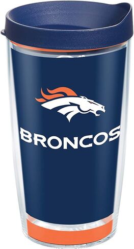 Tervis Made in USA Double Walled NFL Denver Broncos Insulated Tumbler Cup Keeps Drinks Cold & Hot, 24oz, Touchdown in Saudi Arabia