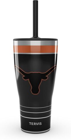 Tervis Traveler Texas Longhorns - Night Game Triple Walled Insulated Tumbler Travel Cup Keeps Drinks Cold & Hot, 30oz Straw Lid, Stainless Steel in Saudi Arabia