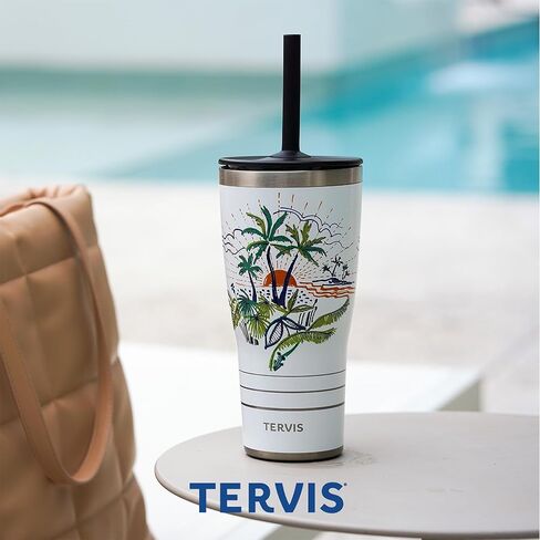 Tervis Traveler Texas Longhorns - Night Game Triple Walled Insulated Tumbler Travel Cup Keeps Drinks Cold & Hot, 30oz Straw Lid, Stainless Steel in Saudi Arabia
