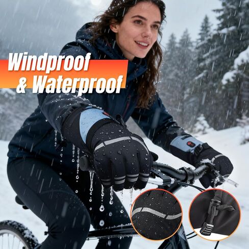 Heated Gloves for Women Men, 3 Heating Levels Hand Warmers Rechargeable with Touchscreen, 7.4V/3200mAh Battery Windproof & Waterproof Electric Winter Gloves for Motorcycle Ski Camping in Saudi Arabia