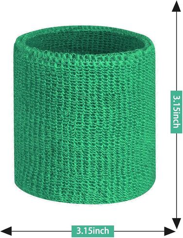 6 Pairs Sports Wristbands, JEMLYD Wrist Sweatbands for Men & Women, Stretchy & Sweat Absorbing Cotton Terry,Perfect for Basketball, Football, Tennis, Soccer, Running & Working Out(Multicolored) in Saudi Arabia