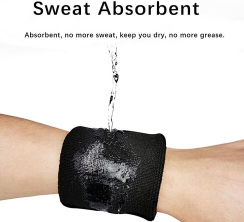 6 Pairs Sports Wristbands, JEMLYD Wrist Sweatbands for Men & Women, Stretchy & Sweat Absorbing Cotton Terry,Perfect for Basketball, Football, Tennis, Soccer, Running & Working Out(Multicolored) in Saudi Arabia
