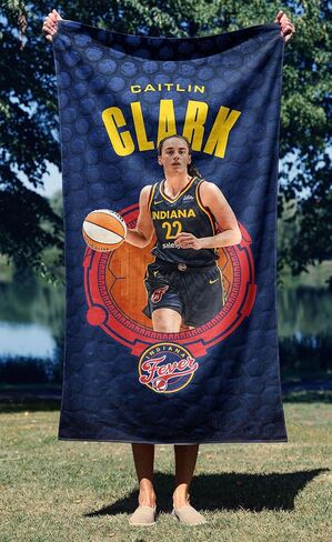 Northwest Caitlin Clark WNBA Indiana Fever Microfiber Beach Towel, 30 x 60 inches, Multi in Saudi Arabia