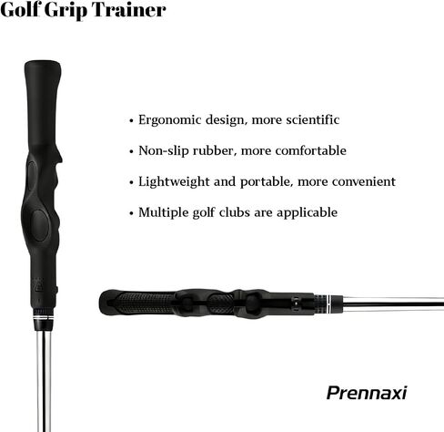 Golf Grip Corrector Trainer, Full-Wrap Hand Placement for Proper Grip and Straighter Shots - Fits All Standard Clubs, Soft Anti-Slip Rubber,Lightweight, Portable Practice Tool in Saudi Arabia