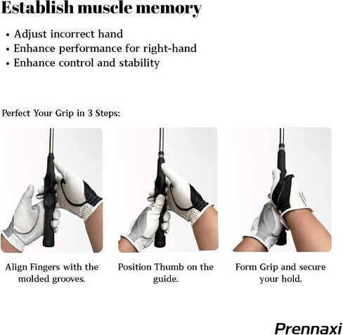 Golf Grip Corrector Trainer, Full-Wrap Hand Placement for Proper Grip and Straighter Shots - Fits All Standard Clubs, Soft Anti-Slip Rubber,Lightweight, Portable Practice Tool in Saudi Arabia