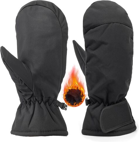 Winter Ski Mittens for Men Women Winter Warm Mitts Windproof Snowboarding Gloves for Cold Weather in Kuwait