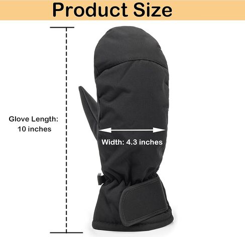 Winter Ski Mittens for Men Women Winter Warm Mitts Windproof Snowboarding Gloves for Cold Weather in Kuwait