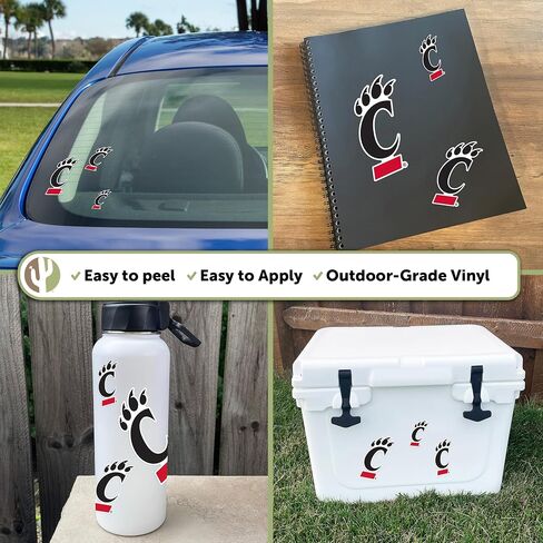 Desert Cactus University of Cincinnati Sticker Bearcats UC Vinyl Decals Laptop Water Bottle Car Scrapbook T3 (Type 3-1) in Saudi Arabia