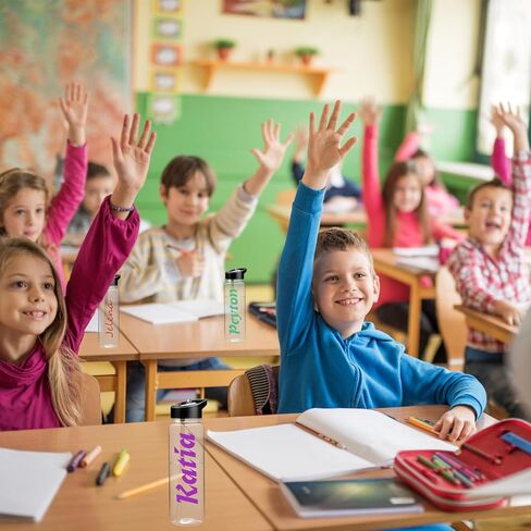 10 عبوات من زجاجات المياه الشفافة السائبة، زجاجة مياه بلاستيكية شفافة قابلة لإعادة الاستخدام سعة 24 أونصة مع مقبض بغطاء من القش مانع للتسرب، أكواب محمولة ذات فم واسع للرياضة والسفر وركوب الدراجات والتخييم، هدية ذاتية الصنع للمعلمة والممرضة in Kuwait