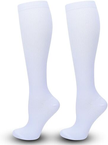 A Pair of Knee High Compression Socks for Men and Women - Stretchy Socks Suitable For Running, Cycling in Saudi Arabia
