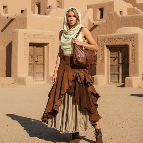Boho Raw-Edge Crop Top – Adjustable Halter with Open Back & Cross-Wrap Design, 100% Cotton Beach Cover Up in Saudi Arabia