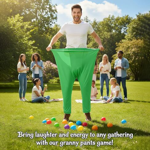 Granny Pants Outdoor Game Material Upgrade is More Durable and Easy to Store and Assemble Perfect for an Adult Lawn Yard Game Set Family Reunion Activity Icebreaker Or Backyard Party(Green) in Kuwait