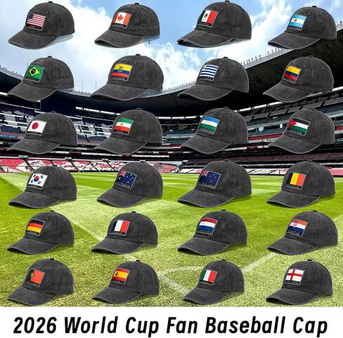 قبعة بيسبول لمروحة الفريق الوطني لكأس العالم 2026، قبعة بيسبول بعلم قابلة للتعديل لمحبي كأس العالم in Saudi Arabia
